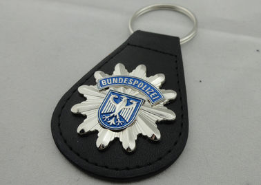 3D Bundespolizei พวงกุญแจหนัง, พวงกุญแจแต่งด้วยโลหะผสมสังกะสีเคลือบสัญลักษณ์