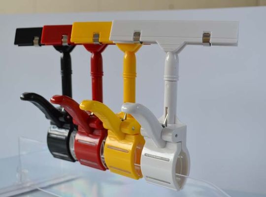 ABS POP โปรโมชั่นแท็กราคา Holder Clip นิ้วหัวแม่มือพลาสติกรูปร่างชั้นวางคลิป
