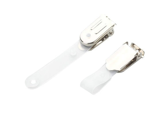 50mm สาย PE พลิกคลิปนามบัตรโลหะบนป้าย ID Holder Clip สำหรับการประชุม, ห้องประชุม 30270