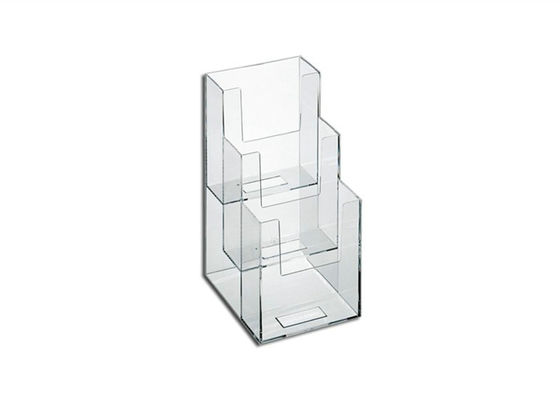 3 ชั้นล้างโบรชัวร์การแสดงชั้นวาง Rack Wall Mount นิตยสาร