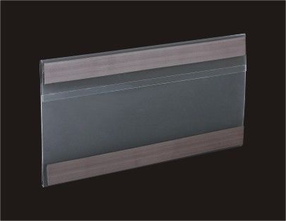 ซูเปอร์มาร์เก็ตพลาสติกถือป้ายข้อความ / อัด HolderWith 2pcs แถบแม่เหล็ก