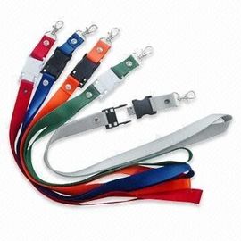 เชือกเส้นเล็กพลาสติกโพลีเอสเตอร์ / หน่วยความจำ USB Flash กับการพิมพ์โลโก้
