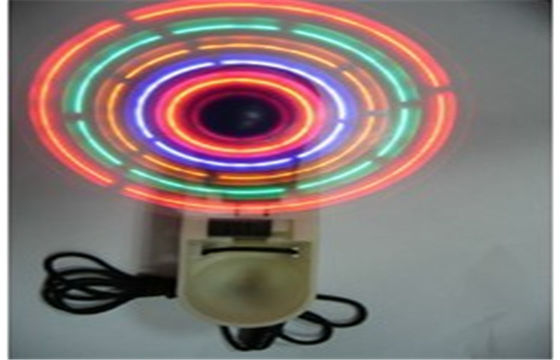 พัดลมกระพริบไฟ LED ที่มีเสน่ห์ 110mm สำหรับของขวัญธุรกิจ / ไฟ LED พร้อมด้วยพัดลม