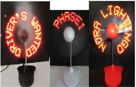 พัดลมกระพริบไฟ LED ที่มีเสน่ห์ 110mm สำหรับของขวัญธุรกิจ / ไฟ LED พร้อมด้วยพัดลม